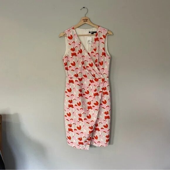 BLACK HALO Avilla Floral Sheath Dress in Pink & Red Women’s SIZE 8 & 10 - Picture 6 of 13